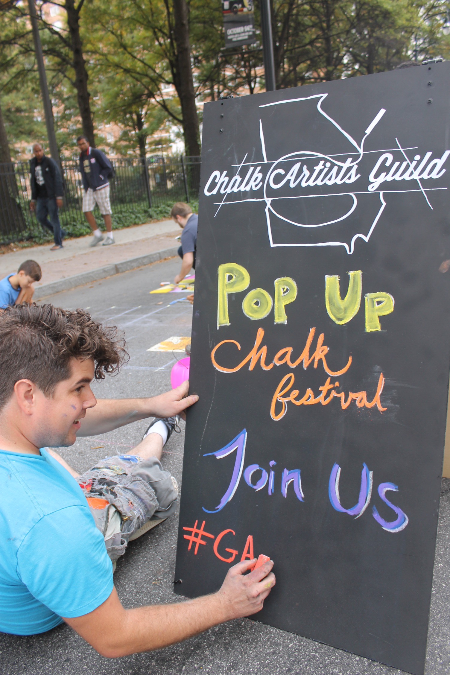 Pop Up Chalk Art Festival Sign