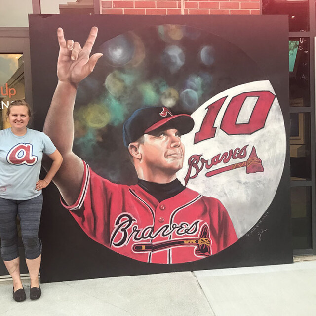 Jessi Queen draws Chipper Jones