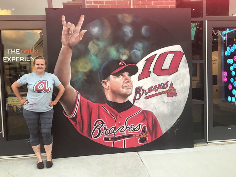 Jessi Queen draws Chipper Jones